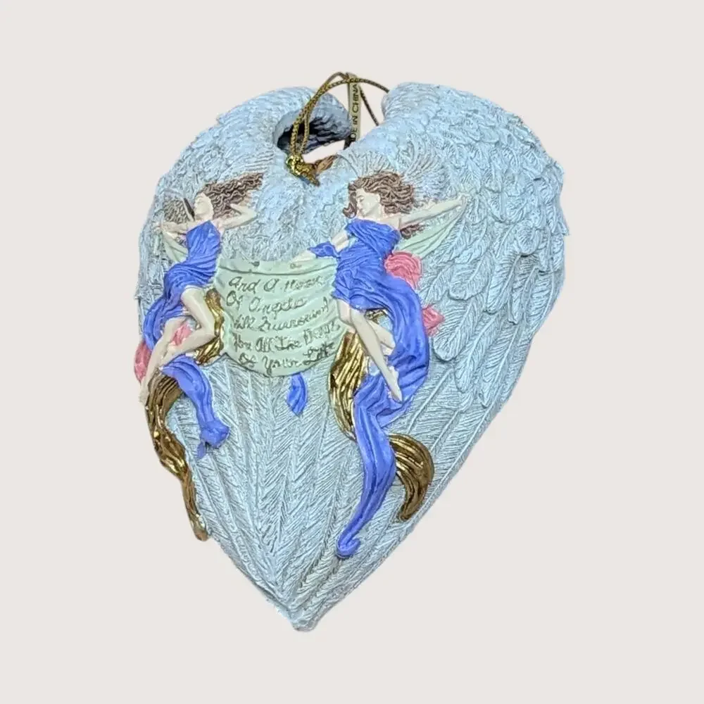 Vintage Mark Klaus Angels Among Us Resin Ornament